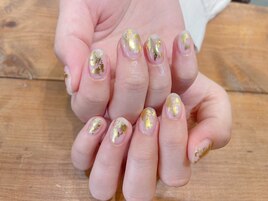 ホイルネイル/クリア/マット/秋