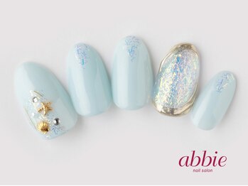 ネイルサロンアビー 北千住店(abbie)/[夏デザイン]ブルー￥12353
