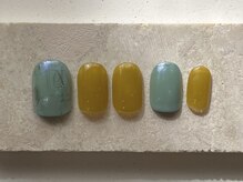 カラ ネイル 中津店(calla nail)/鉛筆アート×オーロラ