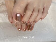 エムサロン 高崎あら町テラス店(emusalon)/大人のミラーネイル rose gold