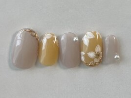 イエロー×flowerニュアンス