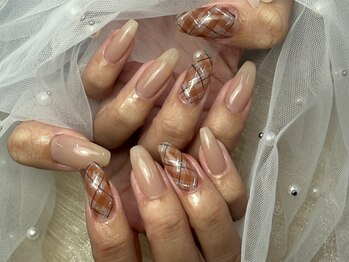 トリー アンド デリー(Toliy&Deliy)/大人チェック×ヌーディーネイル
