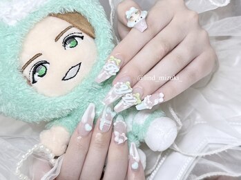 リンドネイル バイ モカ アンド ララ(Lind nail by moca and LaLa)/【mizuki】3Dネイル