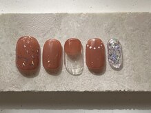 カラ ネイル 中津店(calla nail)/シンプル×キラキラ