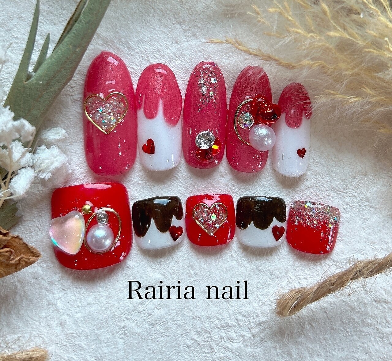 2025年-2026年冬トレンド】ハート バレンタインのネイルデザイン集
