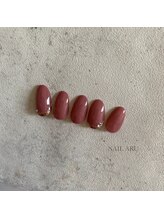ネイル アル(NAIL ARU)/ミラーとストーンでキラッと☆