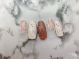 人気塗りかけネイル