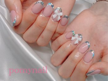 ポミーネイル 渋谷店(Pomy nail)/ガラスフレンチネイル