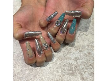 ラウンジ渋谷 本店(RounGe SHIBUYA)/【スカルプ】ミラーネイル