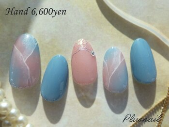 プラスネイル 北千住東口店(PLUS NAIL)/【3339】ユニーク♪大理石ネイル