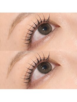 フローターアイラッシュテン 駒込店(FLOWATER EYELASH)の写真/逆さまつげ、癖のあるまつげも根元からしっかり立ち上げ美まつげに！瞳に輝きをもたらします☆