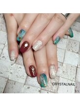 クリスタルネイル ゆめタウン筑紫野店(CRYSTAL NAIL)/大理石風ネイル