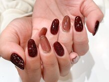 ヘアアンドネイル ミューズ 新浦安店(HAIR&NAIL MUSE)/秋冬ボルドーレッド大人赤ネイル