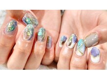 ネイル シスター(nail sister)/ブルーニュアンスネイル