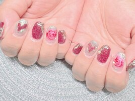 水彩薔薇アートがポイント