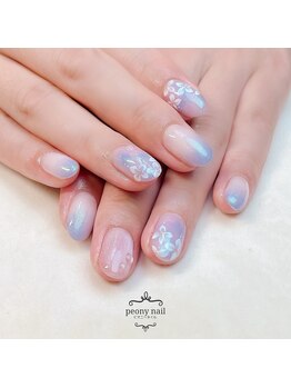 ピオニーネイル(peony nail)/ブルーあじさい