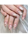 キラキラお花ネイル＊