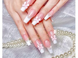 リボンフレンチネイル