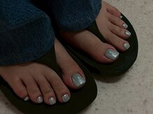 アイネイルズ 大宮店(Ｉ nails)/水色×ホワイトミラー