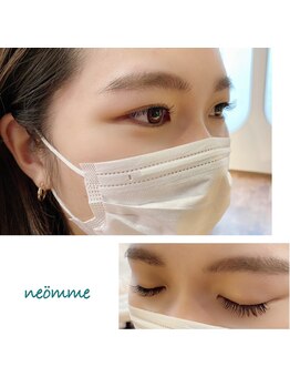 ネオミーアイラッシュ(neomme eyelash)/フラットマットラッシュ100本