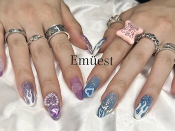 ネイル エミュスト(Nail Emuest)/個性派ネイル/ファイヤー/Mai