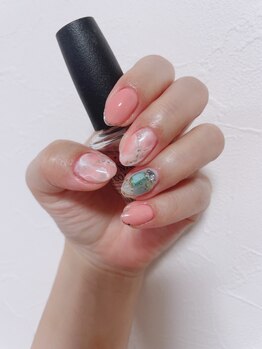 プラスエムネイル(+plus M nail)/初夏にオススメ◎大理石デザイン