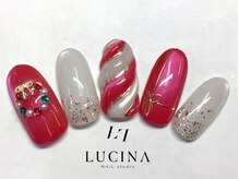 ネイルスタジオ ルキナ(LUCINA)/H-589大人クリスマスネイル