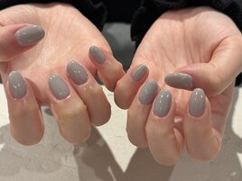 グレーワンカラーネイル
