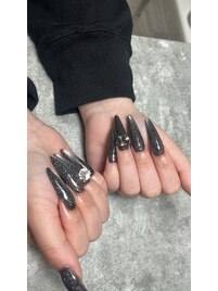 マグネット×ロングネイル