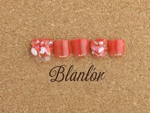 ネイルサロン ブランロール 三軒茶屋店(Blanl'or)/FOOT　夏のグラデビジューネイル