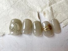 アイネイルズ 梅田店(I nails)/シンプル落書きアート¥7200