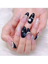 大槻担当★黒フレンチネイル