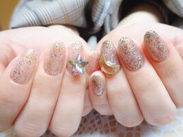 ラメ＆ビジューネイル☆