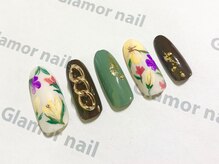 グラマーネイル(Glamor nail)/アンティーク×小花柄