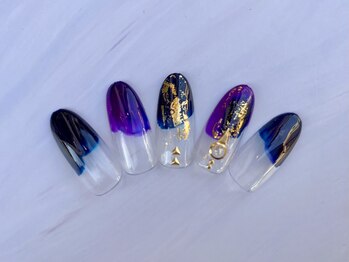 塗りかけネイル