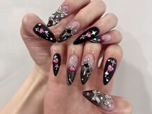 モカ 心斎橋(moca by Lee)/ブラックピンクネイル