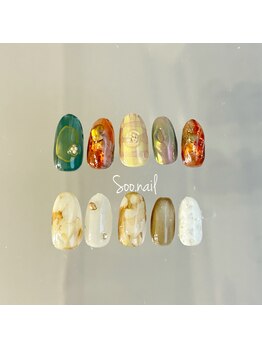 ソーネイル(Soo.nail)/10月定額ネイルシンプルデザイン