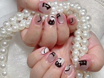 ナナアンドコー(Nana&Co.)/猫、手書きネイル