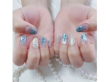 キラキラネイル 川口 南鳩ヶ谷店/海っぽくデザイン