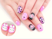 ネイルコレクション ピンク(Nail Collection Pink)/ジェル定額￥9990★3Dうさぎ