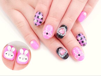 ネイルコレクション ピンク(Nail Collection Pink)/ジェル定額¥9990★3Dうさぎ