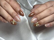 シンプルブラウンネイル☆