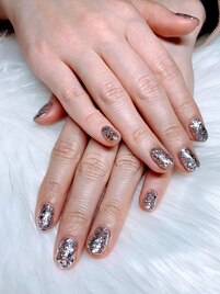 シルバーラメネイル♪