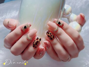 ディアネイルサロン 池袋(Di’a)/持ち込み/豹柄/フィルイン
