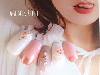 アグニークリッシェ(Agunik Riche)/【押し花ネイル】