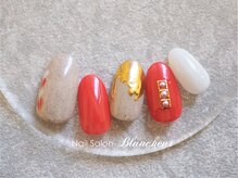 ネイルサロン ブランシュール(Nail Salon Blancheur)/ワンカラー＆たらしミラー