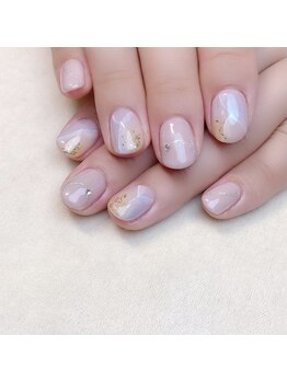ピオニーネイル(peony nail)/夏色大理石