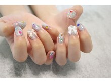 ディーエムジーネイル(DMG nail)/ビジューリボンデコネイル