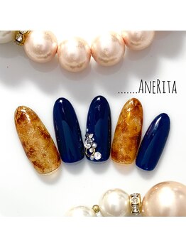 ネイルサロン アンリタ(nail salon AneRita)/シンプル☆べっ甲ネイル