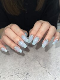 シンプルゴージャスネイル♪